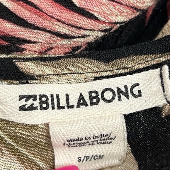 Billabong Love Wrapped Top Size S Small Black Blouse V Neck - Picture 4 of 7